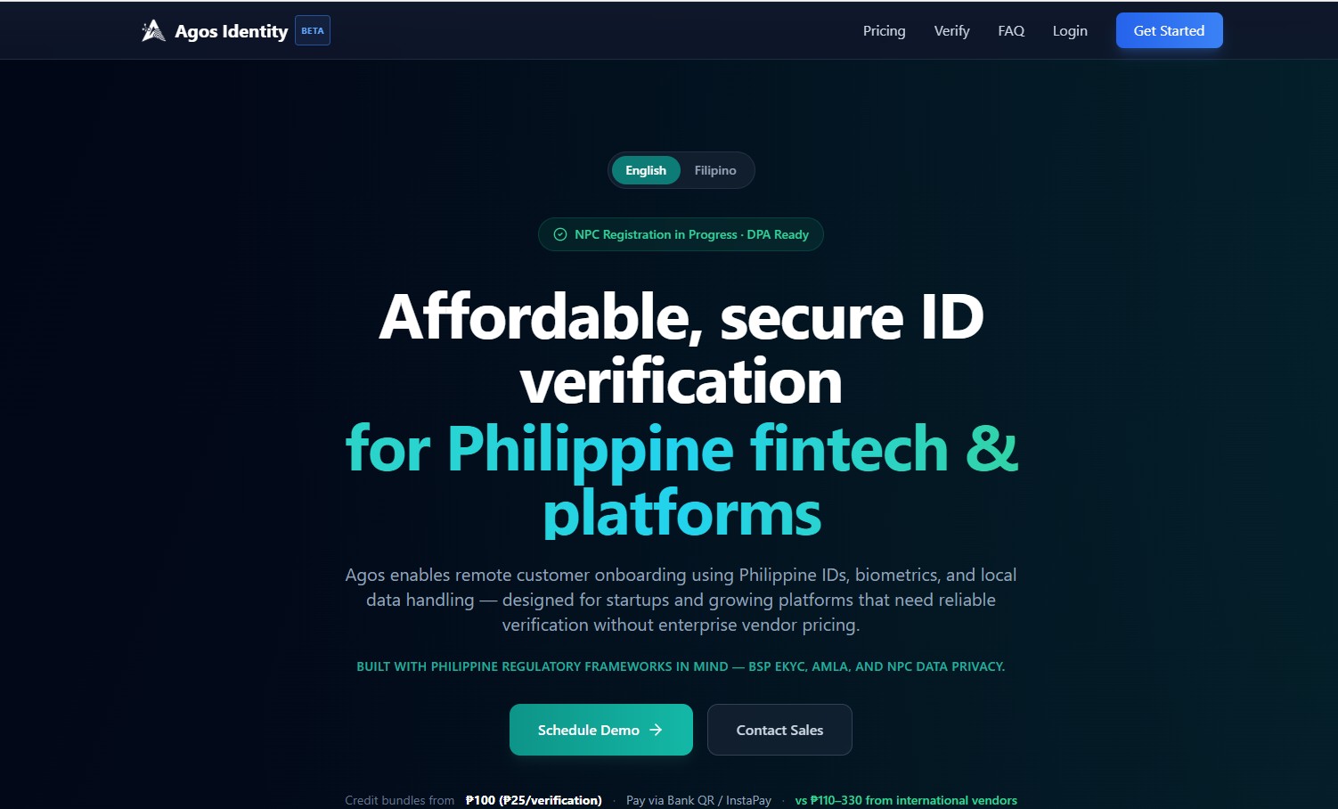 Agos Identity - eKYC SaaS