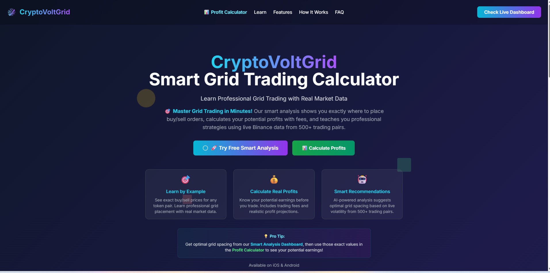CryptoVoltGrid - Crypto Trading Platform